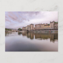 Rivière Saône in Lyon France Postcard