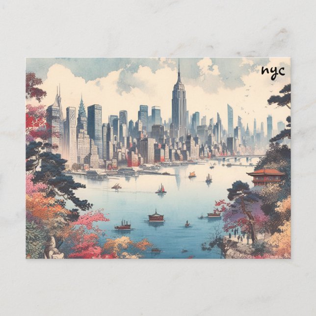 rivières achat carte nyc envoi postal cartes posta (Devant)