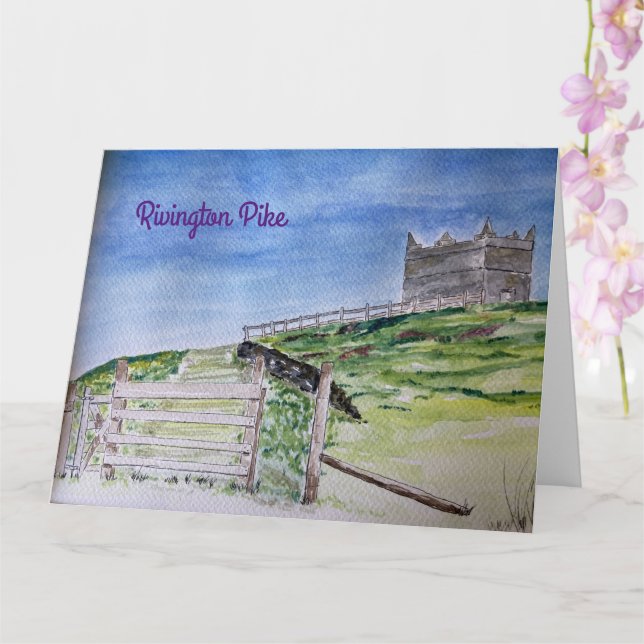 Rivington Pike Beacon   Card (Orchid)