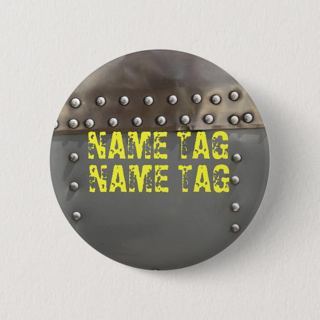RIVITING NAME TAG 2 INCH ROUND BUTTON (Front)