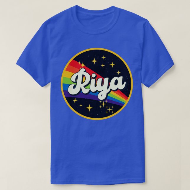 Riya Rainbow In Space Vintage Style T-Shirt (Design Front)