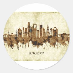 Riyadh Saudi Arabia Cityscape Classic Round Sticker