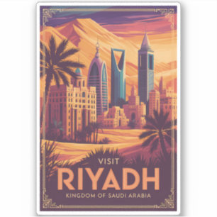 Riyadh Saudi Arabia Desert Illustration Travel Art