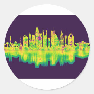 Riyadh Saudi Arabia Skyline Classic Round Sticker
