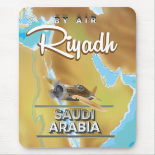 Riyadh Saudi Arabia vintage travel poster Mouse Pad