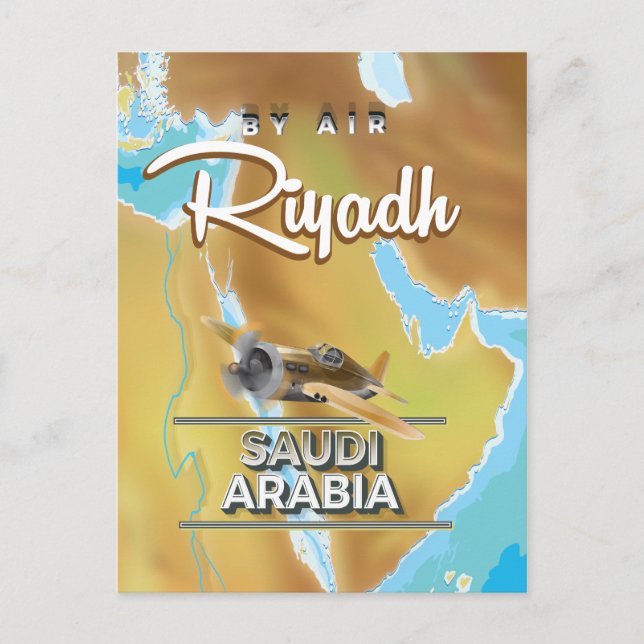 Riyadh Saudi Arabia vintage travel poster Postcard (Front)