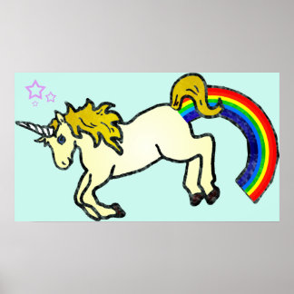 Riyah-Li Designs Rainbow Pooping Unicorn Poster