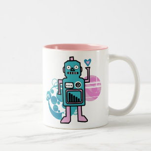 Riyah-Li Designs Robot Two-Tone Coffee Mug