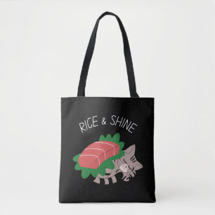 Riz & Shine Cute Kitty avec sac fourre-tout Sushi 