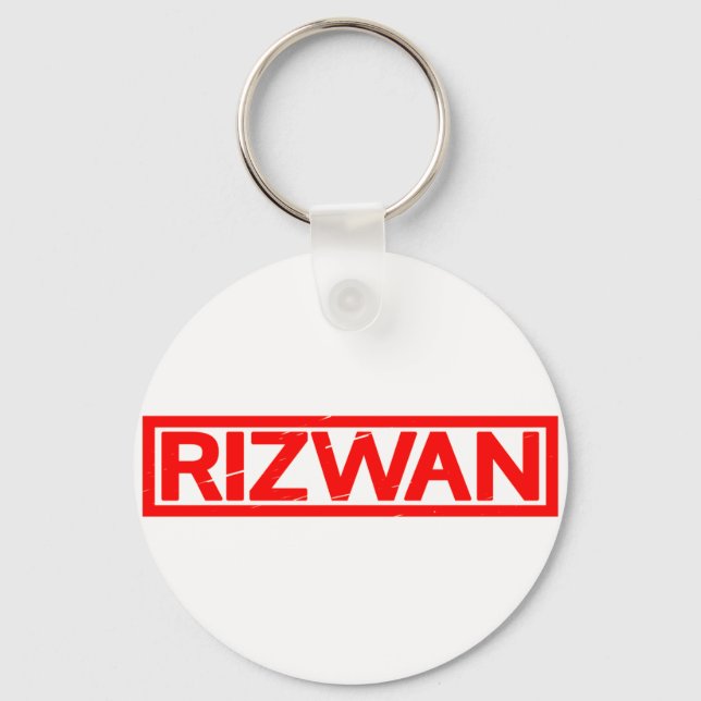 Rizwan Stamp Keychain (Front)