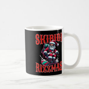 Rizz Christmas Funny Snowboard Santa Xmas Skibidi  Coffee Mug