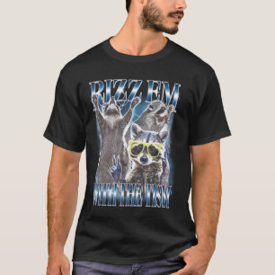 Rizz Em With The Tism Funny Raccoon Autism Awarene T-Shirt
