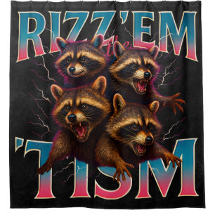 Rizz Em With The Tism Meme Autism Funny Racoon