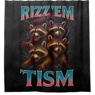 Rizz Em With The Tism Meme Autism Funny Racoon