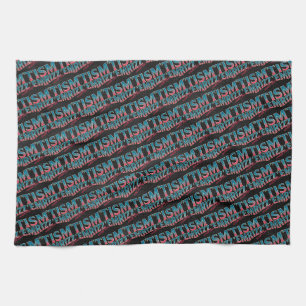 Rizz Em With The Tism Meme Autism Funny Racoon Kitchen Towel