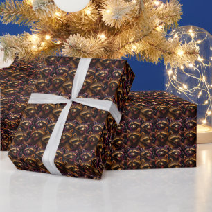 Rizz Em With The Tism Meme Autism Funny Racoon Wrapping Paper
