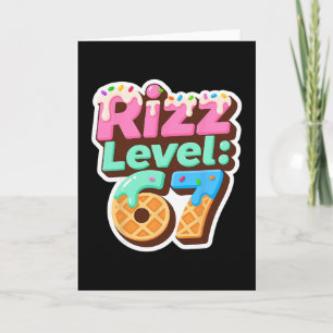 Rizz Level 67 Meme Shirt Ice Cream Drip Meme Six S Card