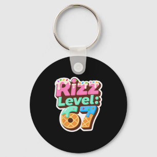 Rizz Level 67 Meme Shirt Ice Cream Drip Meme Six S Keychain