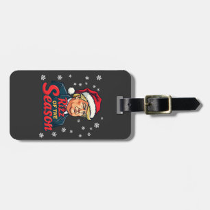 Rizz of The Season Funny Trump Christmas Santa Luggage Tag
