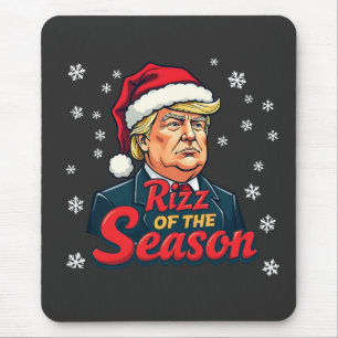 Rizz of The Season Funny Trump Christmas Santa Mouse Pad
