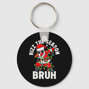 Rizz The Season Bruh Christmas Rizzmas Santa Claus Keychain