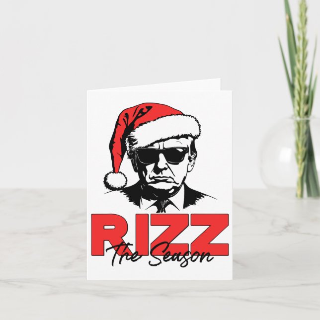 Rizz The Season Christmas Humourous Trump 2024 San Card (Front)