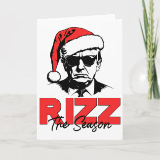 Rizz The Season Christmas Humourous Trump Santa Ri Card