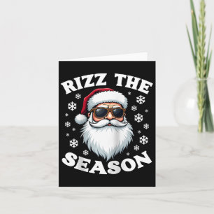 Rizz The Season Funny Christmas Charming Santa Sil Card