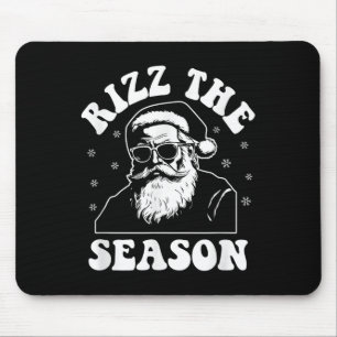 Rizz The Season Funny Christmas Rizzmas Santa Clau Mouse Pad