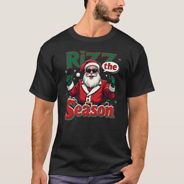 Rizz the Season Funny Christmas T-Shirt (Front)