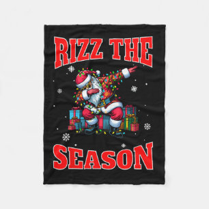 Rizz The Season Funny Middle School Gen Alpha Chri Fleece Blanket