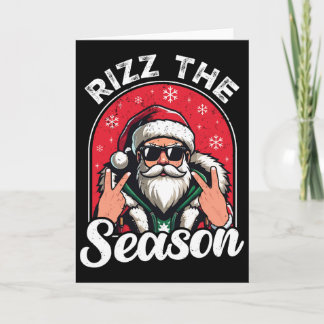Rizz The Season Funny Saying Santa Claus Rizzmas C Card
