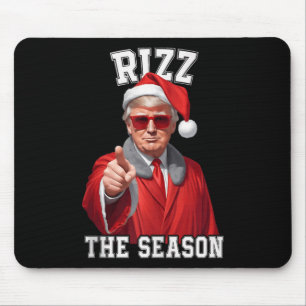 Rizz The Season Funny Trump Christmas Santa Claus Mouse Pad