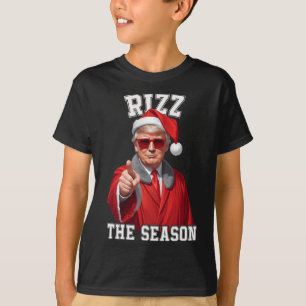 Rizz The Season Funny Trump Christmas Santa Claus T-Shirt