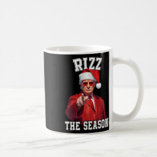 Rizz The Season Funny Trump Christmas Santa Pajama Coffee Mug