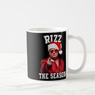 Rizz The Season Funny Trump Christmas Santa Pajama Coffee Mug