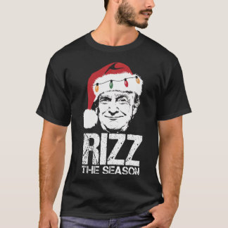 Rizz The Season Funny Trump Christmas Santa Pajama T-Shirt