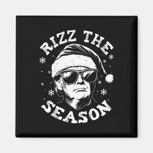 Rizz The Season Funny Trump Merry Christmas Santa  Magnet