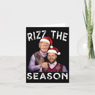 Rizz The Season Funny Trump Vance Christmas Santa  Card