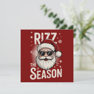 Rizz The Season Santa Claus Rizzmas Funny Xmas Holiday Card