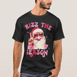 Rizz The Season Santa Pink Bubble Gum Rizzmas Chri T-Shirt