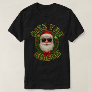 Rizz The Season Trendy Christmas Santa T-Shirt