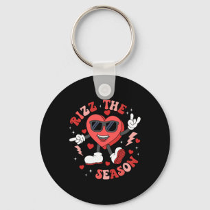 Rizz The Season Valentine Dancing Heart Valentine Keychain
