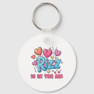 Rizz Valentines Day - Cute Hearts Meme Saying  Keychain