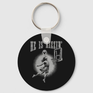 Rizzin Christian Easter Graphic Jesus Playing Sket Keychain