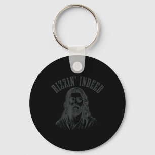 Rizzin Indeed Funny Jesus He Is Rizzin Easter Chri Keychain
