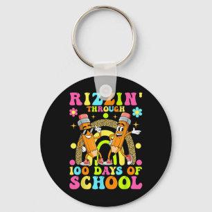 Rizzin' Through 100 Days Of School Kids 100th Day Keychain
