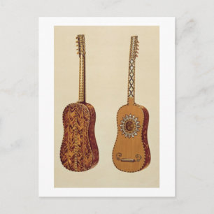 Rizzio Guitar, from 'Musical Instruments' (coloure Postcard