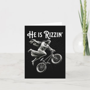 Rizzler Getting Air Funny Rizz He Is Rizzin Jesus  Card