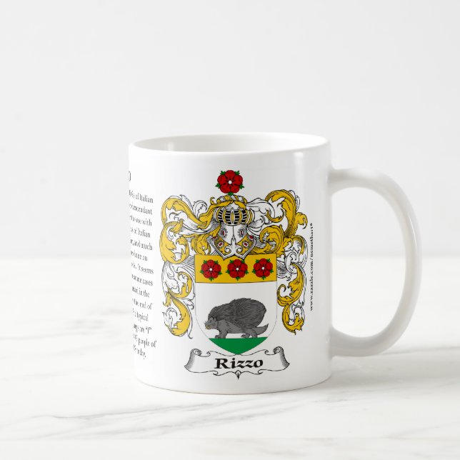 Rizzo, the Origin, the Meaning and the Crest Coffee Mug (Right)